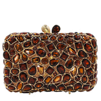 Brown Crystal Evening Clutch - SnaggIt