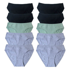 10-Pack Women’s Low-Waist Cotton Panties - SnaggIt