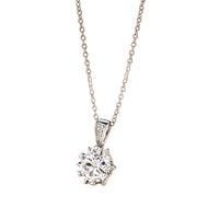1 Carat Round Brilliant Moissanite Pendant Necklace - SnaggIt