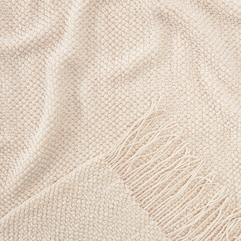 Knitted Throw Blanket – Cozy Comfort with Fringe by Snagg A Throw