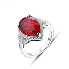 Blue Sapphire Pear Cut Ring - SnaggIt