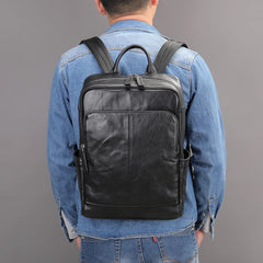 Genuine Leather Laptop Backpack by Snagg A Backpack
