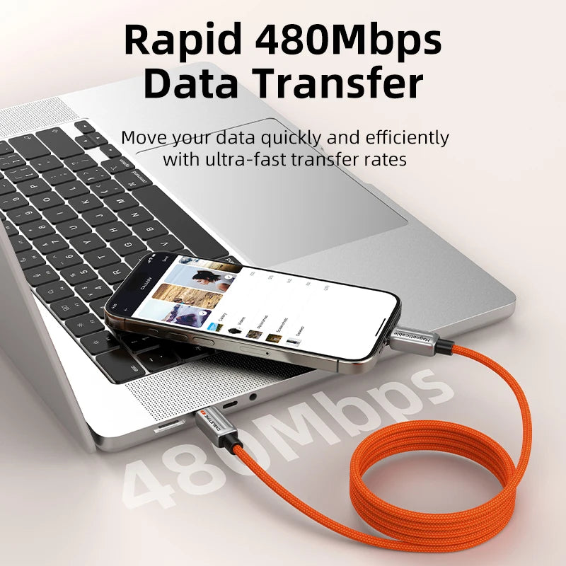 Magnetic 240W USB-C to USB-C Fast Charging Cable by Snagg A Charging Cable