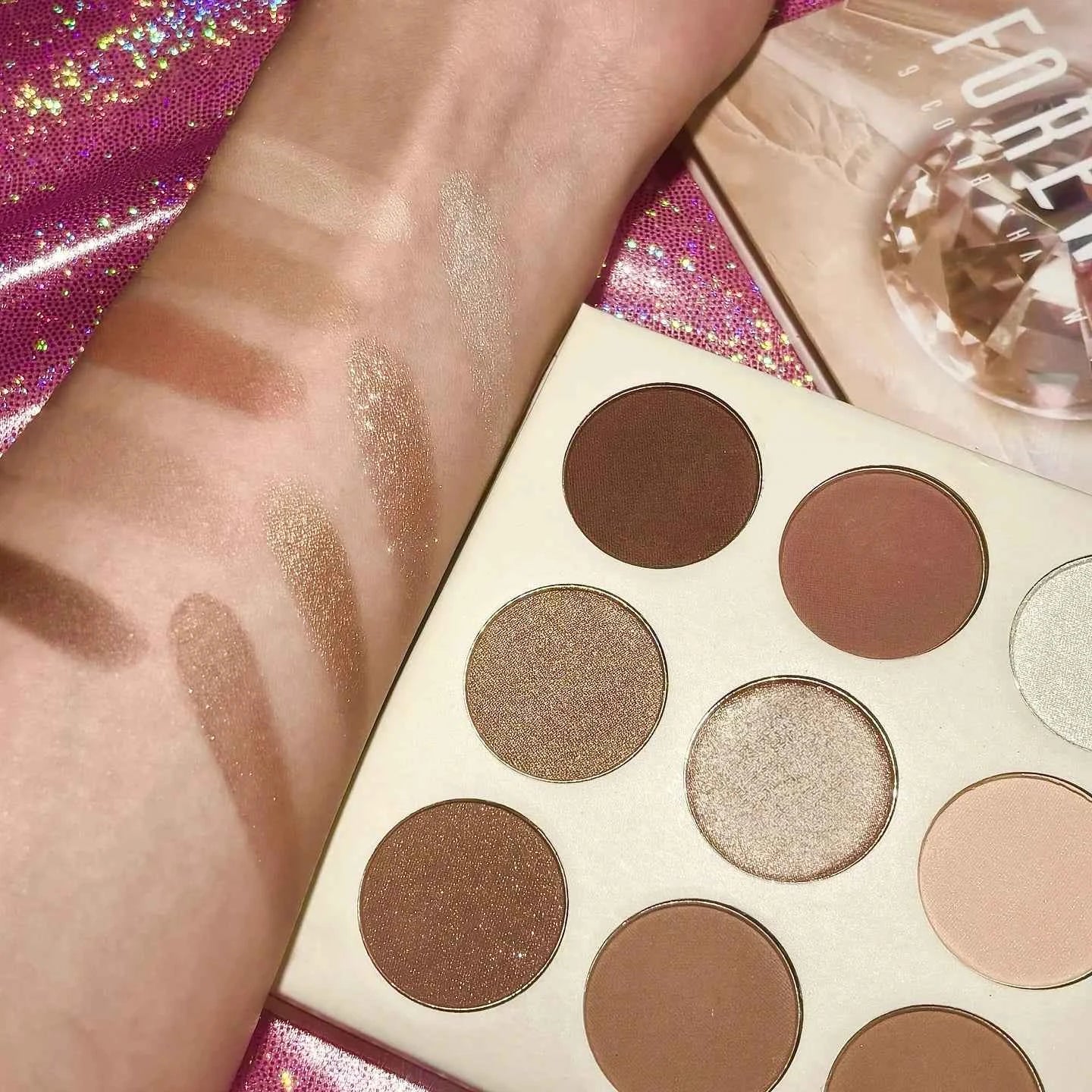 Elite 9 Color Neutral Gemstone Shadow Palette – High Pigment Earth Tones for Professional Day to Night Artistry