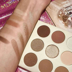 Elite 9 Color Neutral Gemstone Shadow Palette – High Pigment Earth Tones for Professional Day to Night Artistry