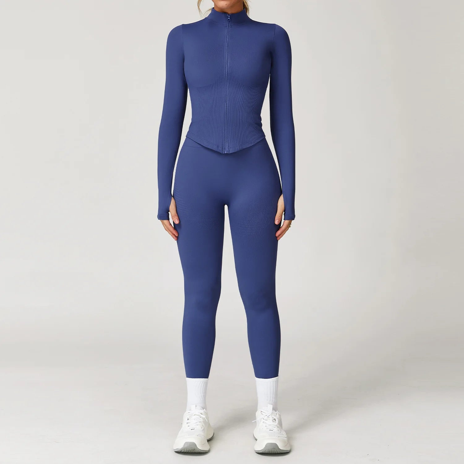 Women's 2/3/4-Piece Seamless Yoga Set | Long Sleeve Tracksuit Sports Bra Gym Leggings Activewear