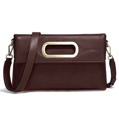 Vintage Genuine Leather Crossbody Handbag – Large Capacity Designer Shoulder Bag for Women, All Seasons