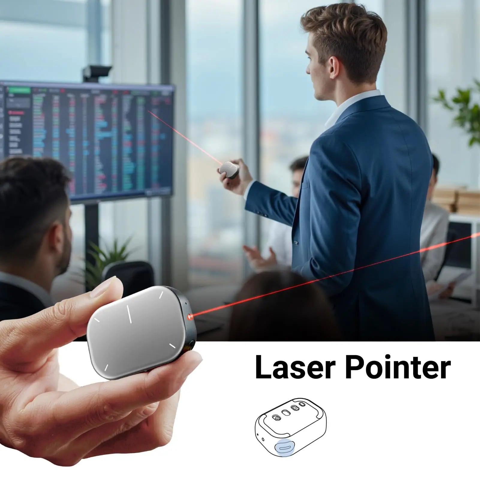 Detachable Wireless Air Mouse with Touchpad Featuring AI Voice Control, Recording & ChatGPT Integration by Snagg An Air Mouse