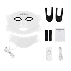 Silicone LED Face & Neck Mask – 7 Color Wireless Photon Light Therapy Device