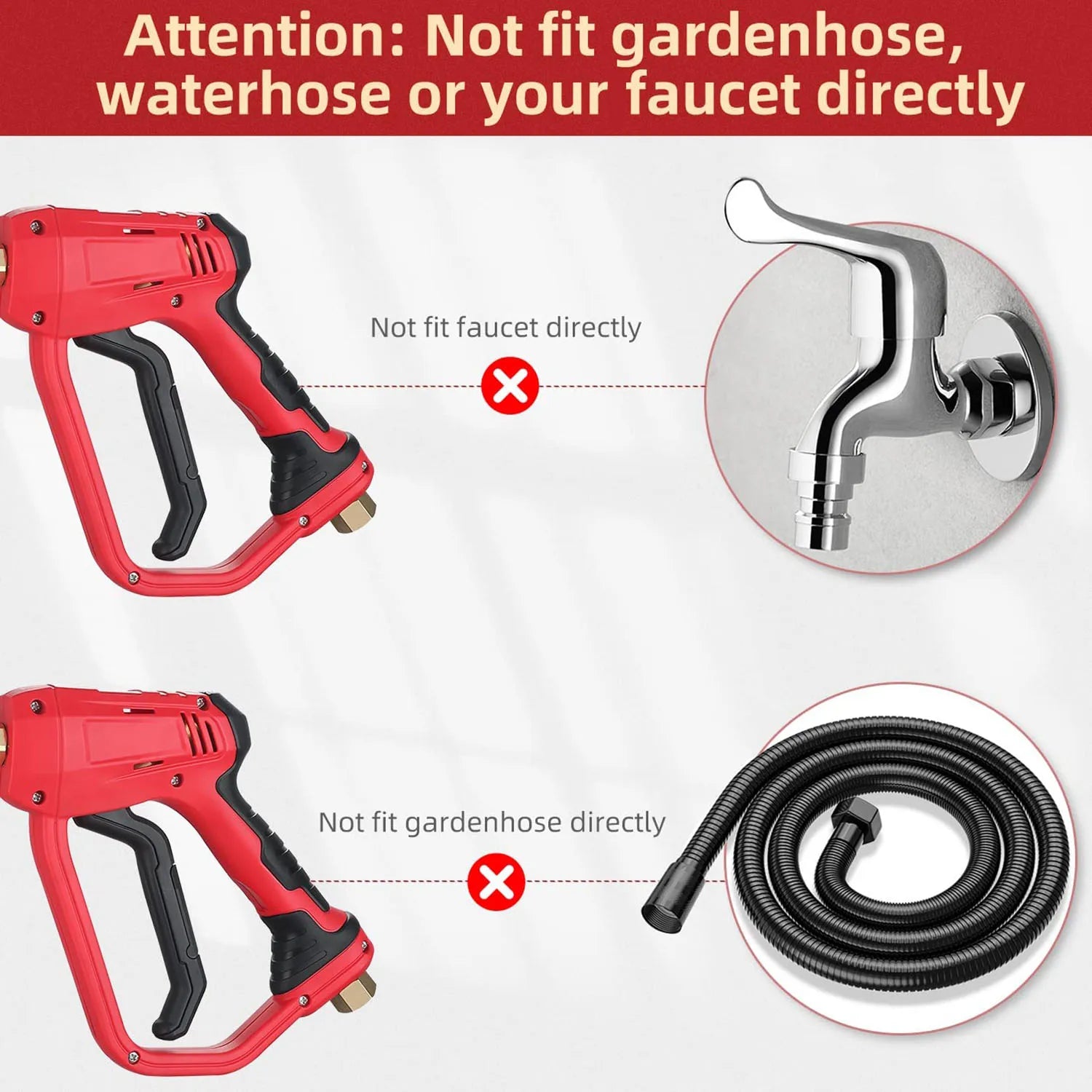 4000 PSI Spray Gun with Nozzles & Foam Lance Kit by Snagg A Foam Cannon