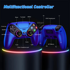 RH 5188 RGB Wireless Controller - Dual Vibration & Macro Function for PS5 & PC