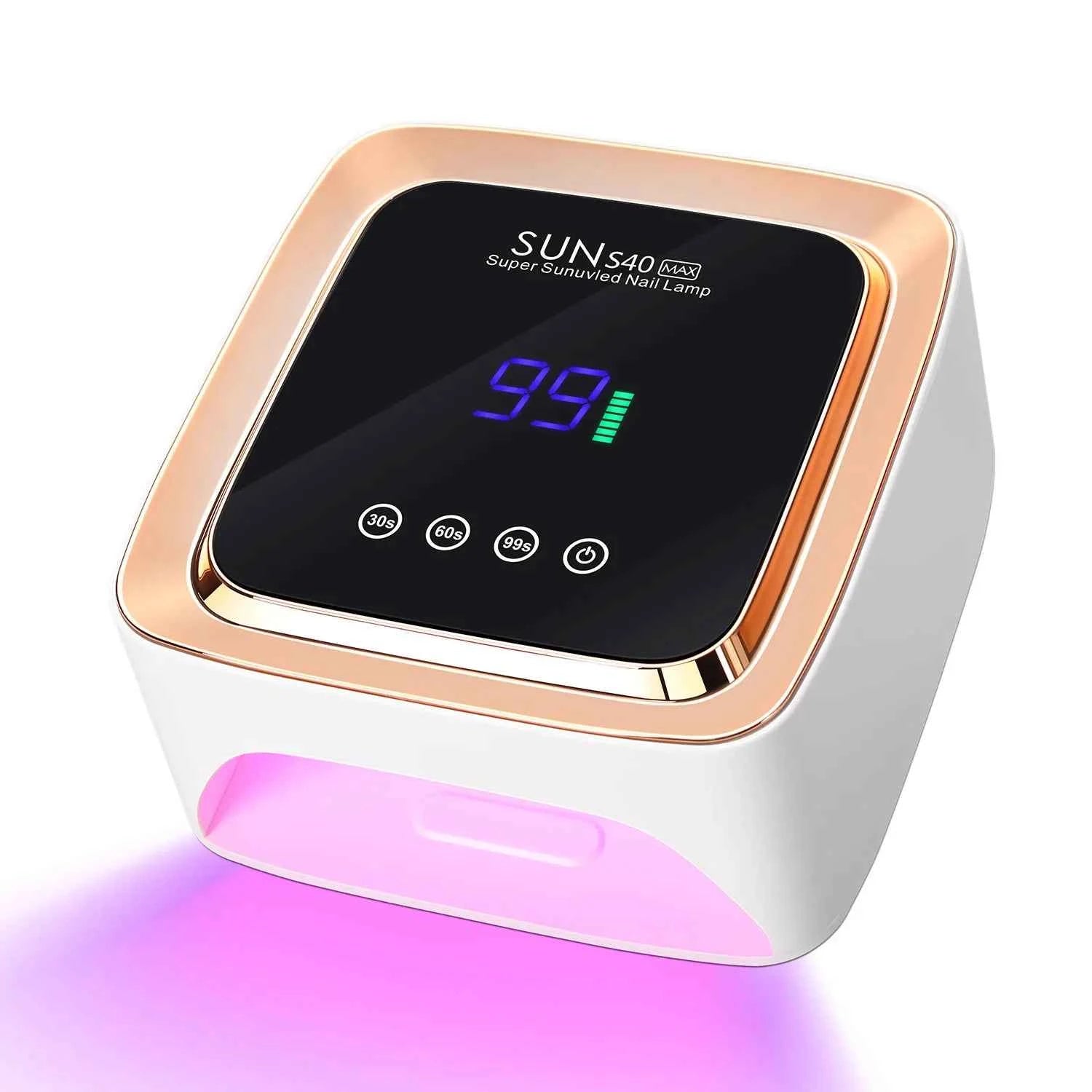 180W High Power Cordless UV/LED Nail Station – 57-LED Wireless Professional Drying Lamp