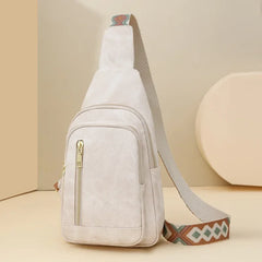 PU Leather Sling Crossbody Chest Bag