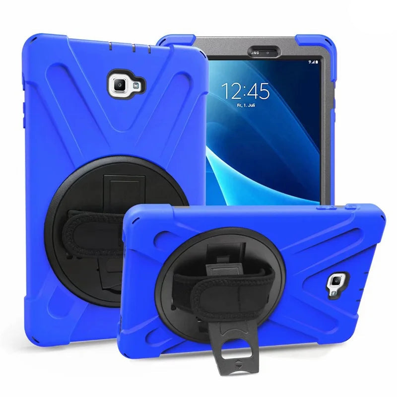 Kids Rotation Hand Strap Stand Armor Case For Samsung Tab A6 10.1 2016 SM-T580 SM-T585 S Pen SM-P580 P585 by Snagg A Tab Case