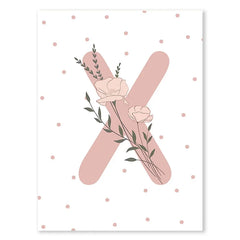 Pink Butterfly And Letters Wall Art by Snagg A Print