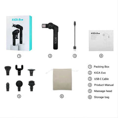 Fascia Portable Muscle Massage Gun 15kg 3 Gear 3200rpm with 6 Massage Heads
