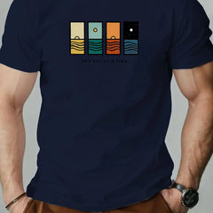Men's "One Day At A Time" Graphic Tee | Casual Summer Breathable T-Shirt