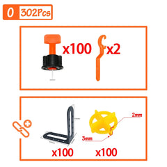 Tile Leveling System Kit 51–402pcs | Floor & Wall Tile Clips Spacers Leveler for Porcelain Ceramic