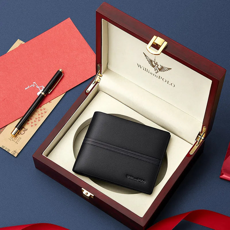 Luxury Men’s Short Leather Wallet by Snagg It Wallet