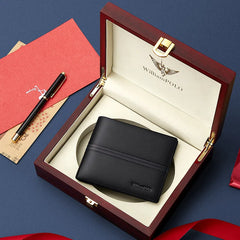 Luxury Men’s Short Leather Wallet by Snagg It Wallet