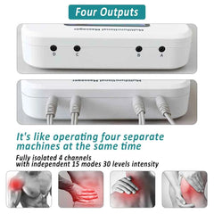 EMS TENS Muscle Stimulator – 4-Channel Electrotherapy Pain Relief Device