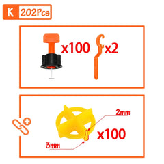 Tile Leveling System Kit 51–402pcs | Floor & Wall Tile Clips Spacers Leveler for Porcelain Ceramic