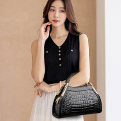 Alligator Patent Leather Crossbody Shoulder Bag - SnaggIt