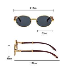 Luxe Oval Wooden Sunglasses by Snagg A Shades