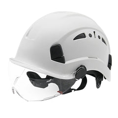 Vented construction safety helmet with built-in visor – image 15