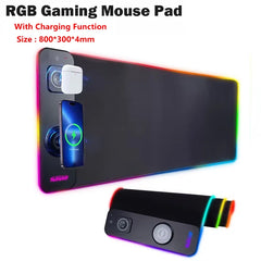 RGB Gaming Mouse Pad with Wireless Charging by Snagg A Mouse Pad