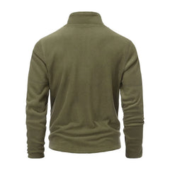 Men’s Stand-Up Collar Half-Zip Pullover | Trendy Autumn/Winter Versatile Top