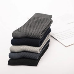 10 Pair Bamboo Business Socks, Soft, Breathable Black Crew (Sizes 39–48)