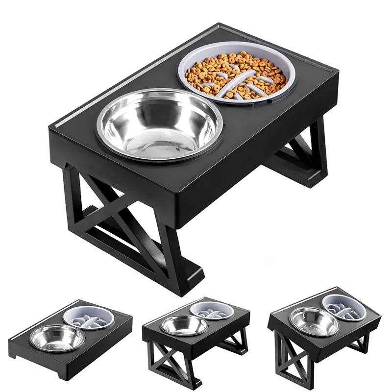 Dog Double Elevated Bowls Stand - SnaggIt