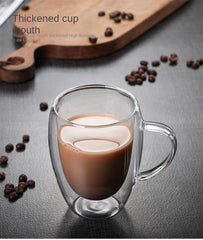 Heat Resistant Double Wall Glass Mug For Coffee by Snagg A Cup