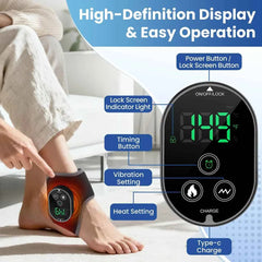 Electric Heating & Vibration Foot Massager – Adjustable Ankle & Joint Therapy Wrap