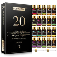 20 Bottle Master Essential Oil Collection – 100% Pure Aromatherapy Library for Diffusion, DIY Wellness & Botanical Crafting