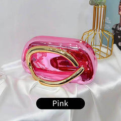 Acrylic Box-Shaped Evening Crossbody Bag - SnaggIt