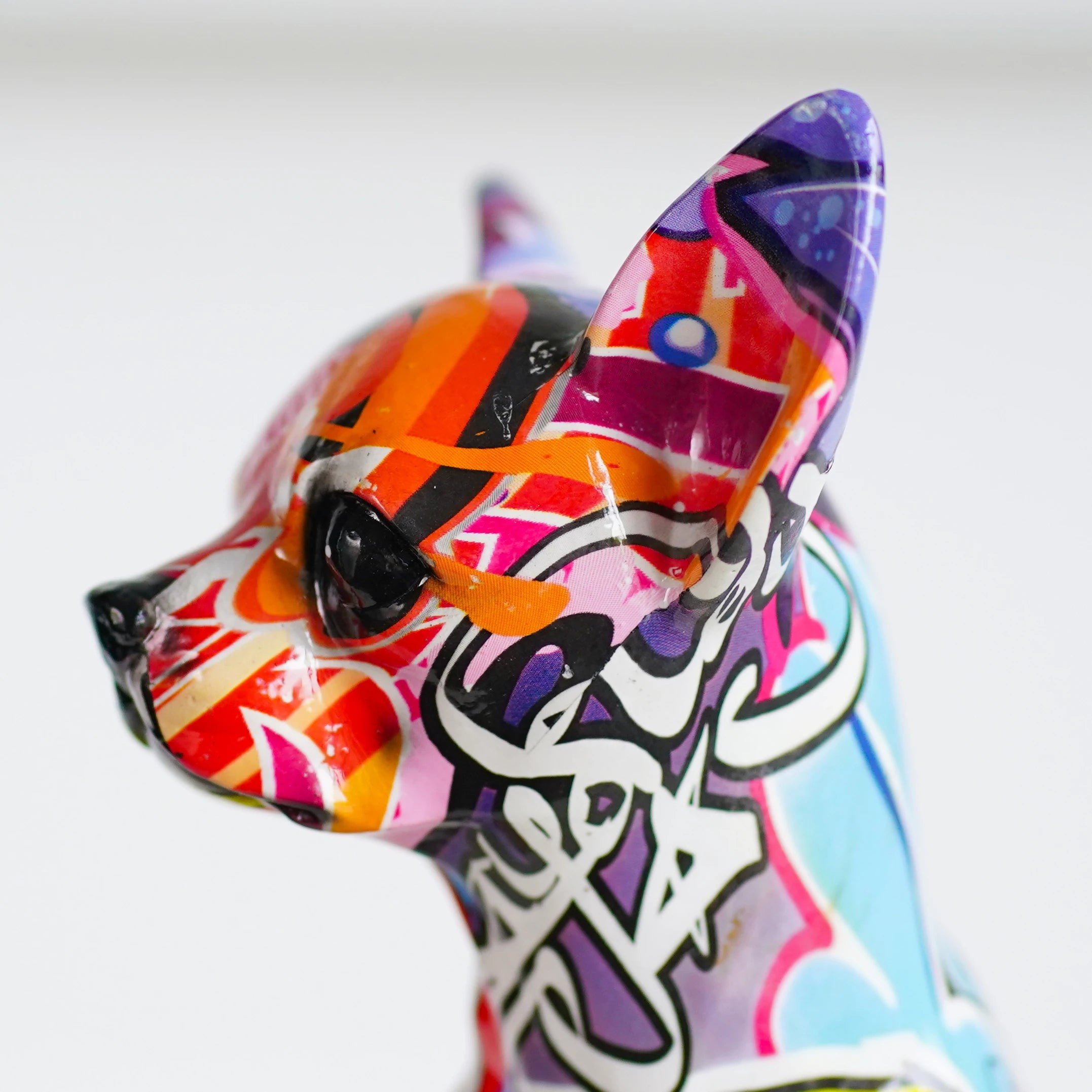 Graffiti Chihuahua Resin Sculpture by Snagg A Sculpture