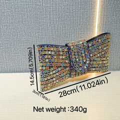 Luxury Bow Sequin Evening Clutch by Snagg It Purses