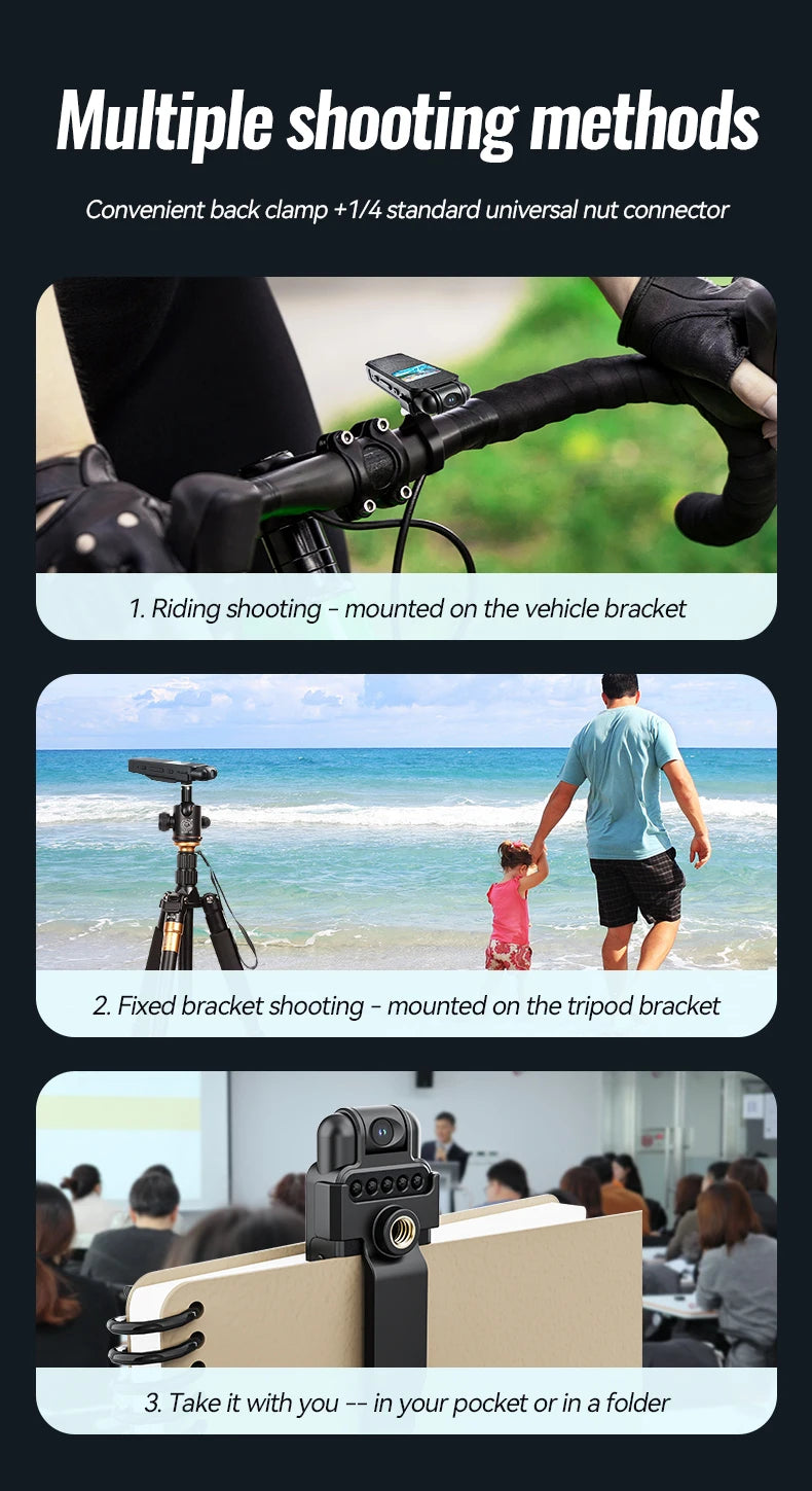 4K HD Mini Action Camera – Waterproof Helmet Cam with Clip Mount by Snagg A Portable Camera
