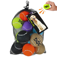12-Pack Squeaky Dog Tennis Balls - SnaggIt