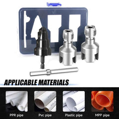 1 Set Professional PPR/PVC Water Pipe Threader & Triple Flute Counterbore Kit