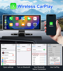 Dual Lens Car DVR with Wireless CarPlay by Snagg A Car DVR