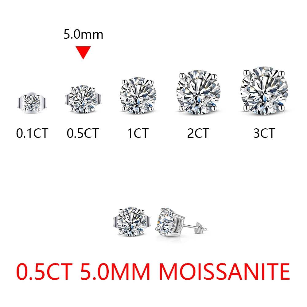 1 Carat Moissanite Stud Earrings - SnaggIt