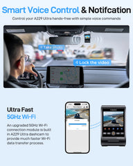 4K Front + 4K Rear Dual Dash Cam | Dual Sony STARVIS 2 Night Vision & Voice Control