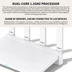 AX3000T WiFi 6 Router – Dual-Band 5GHz 160MHz with 1.3GHz Processor by Snagg A WiFi Booster