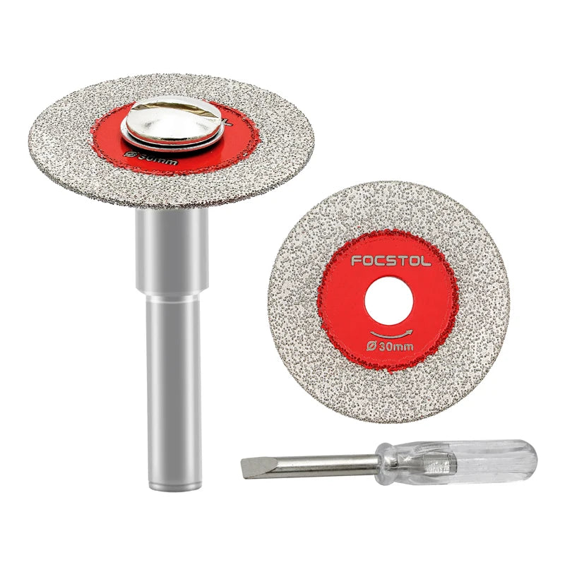 Mini Brazed Cutting Disc Saw Blade | Glass Jade Crystal Tile Marble Round Shank CE Certified 30–50mm