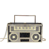 Luxury Designer Diamond Radio Clutch by Snagg It Purses