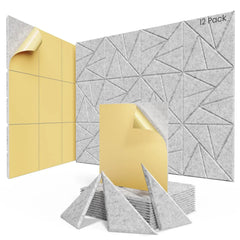 Self Adhesive Acoustic Wall Panels – 12 Pack by Snagg A Wall Panel