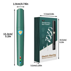 Professional Rechargeable Precision Trimmer – Aluminum Alloy Dual Edge Blade System for Painless Nose & Ear Grooming